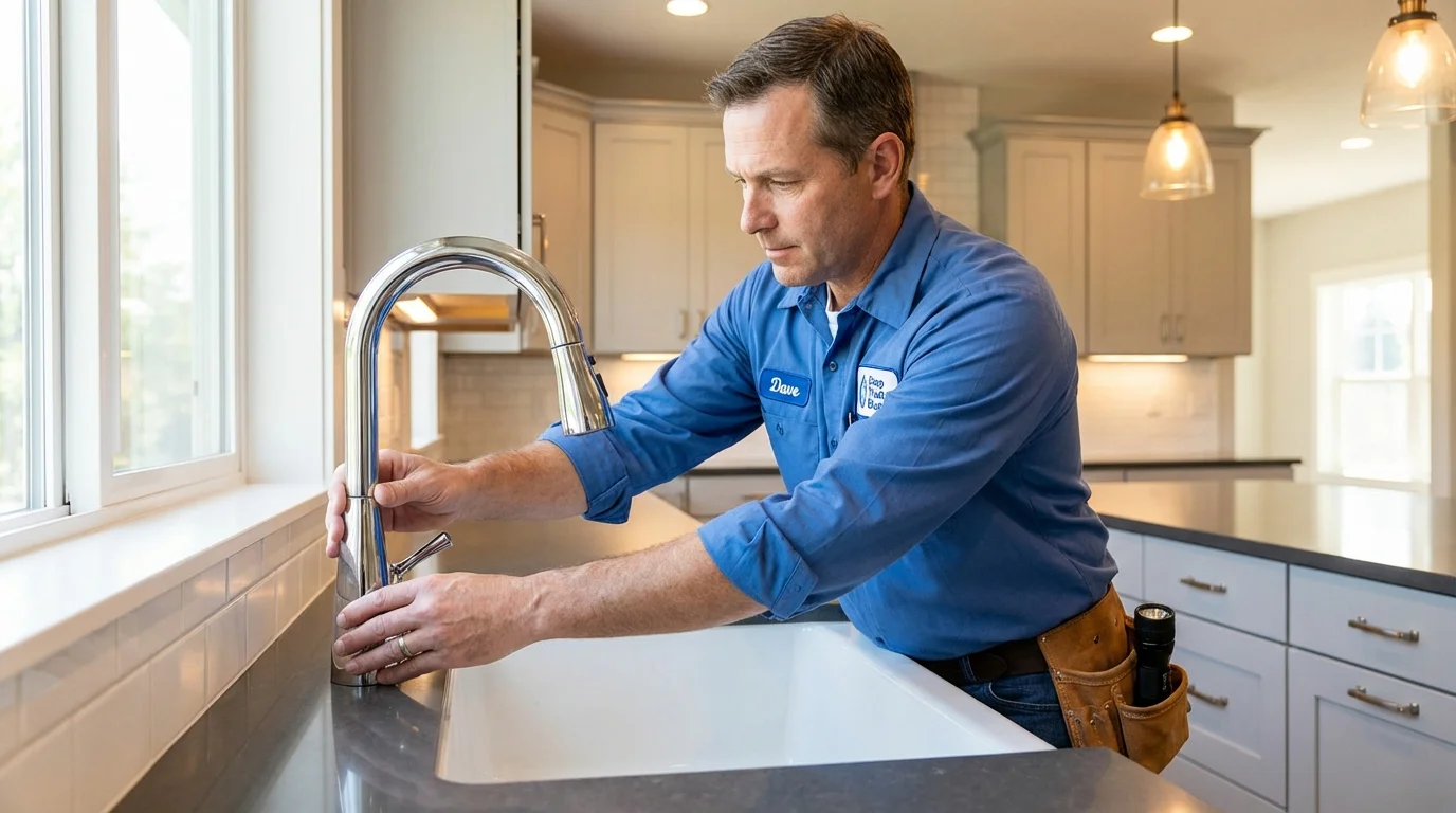 Kitchen faucet installation by Johns Plumbing LLC in Coldwater